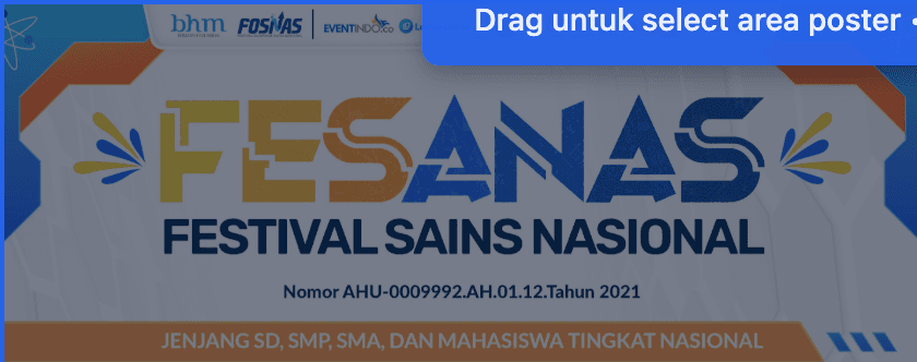 Poster FESTIVAL SAINS NASIONAL